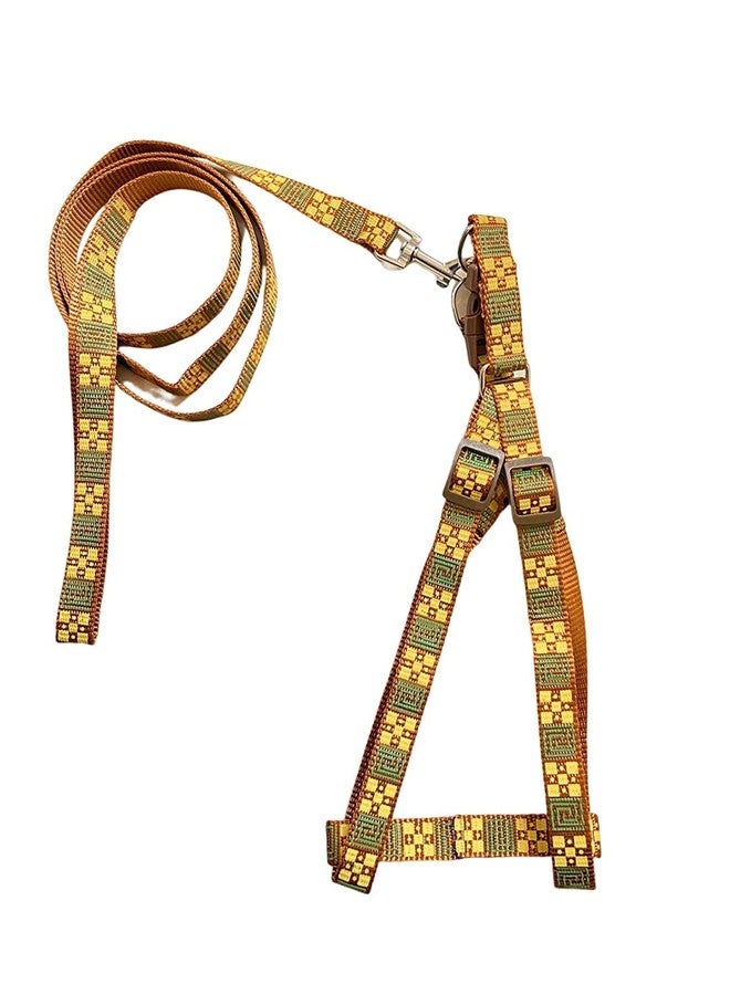 KittuPet طقم سرج ومقود للكلاب مطبوع عليه صورة كلب من KittuPet، مصنوع من النايلون 15 مم، مناسب للكلاب البالغة الصغيرة والمتوسطة الحجم (مقاس الصدر قابل للتعديل من 38 إلى 48 سم). - Image 2